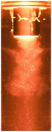 Ultrasonic Cavitation in Water caused by intense ultrasonication